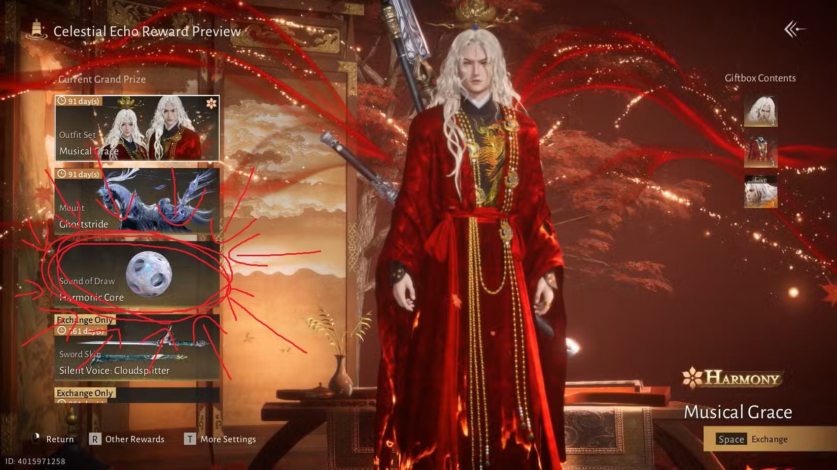 Tangkapan layar antarmuka peluang drop banner Where Winds Meet Celestial Echo