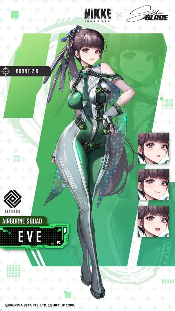 Illustration du personnage SSR Eve de la rediffusion de la collaboration Goddess of Victory: NIKKE