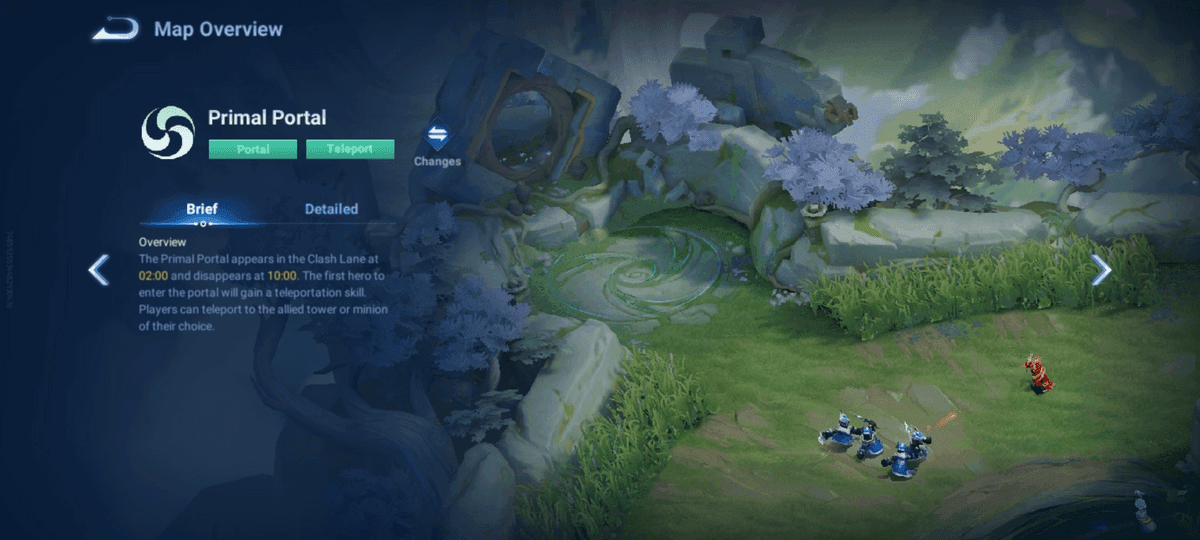 Honor of Kings teleport ability interface showing cooldown and map targeting