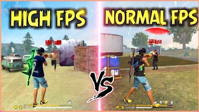 Free Fire 30 FPS vs 60 FPS gameplay comparison showing smoother motion and improved targeting accuracy