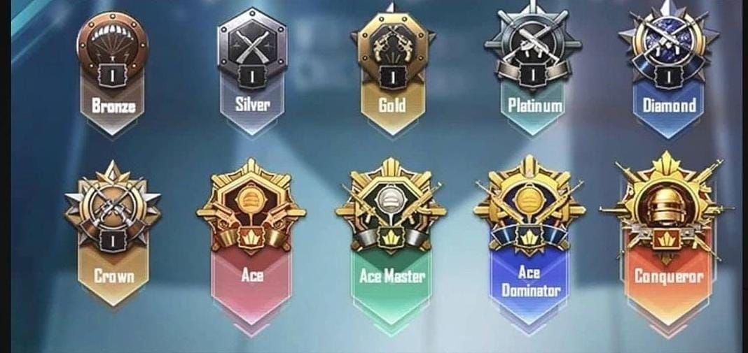 Carta perbandingan tetapan semula PUBG Mobile Ace 6-bintang ke atas kepada Platinum I