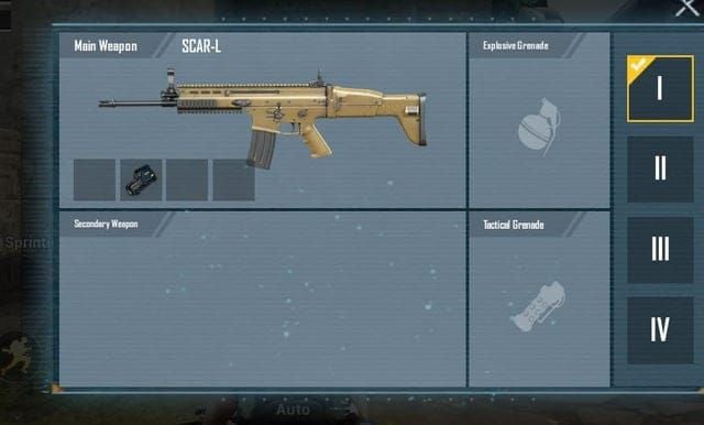 Equipment loadout comparison for different PUBG Mobile team roles
