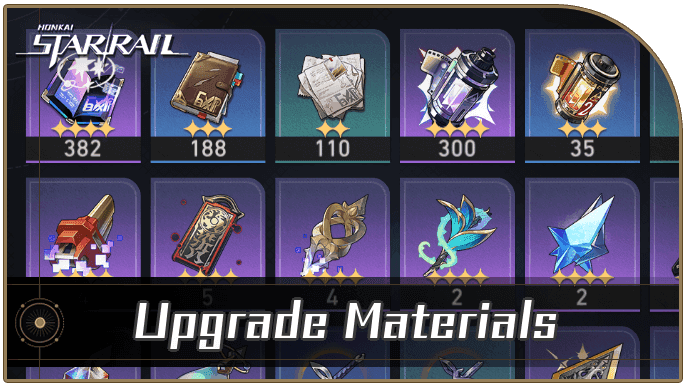Character ascension materials screen showing required items for character upgrades