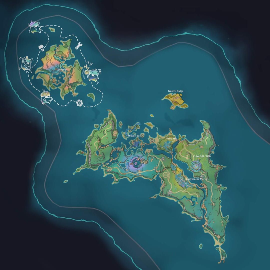 Map showing Easybreeze Holiday Resort location in western Natlan