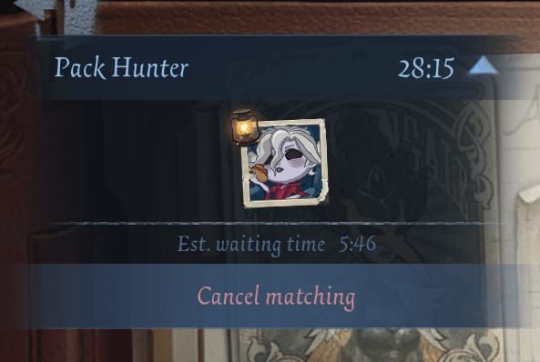 Porównanie czasu oczekiwania i punktów dla Huntera i Survivora w Identity V
