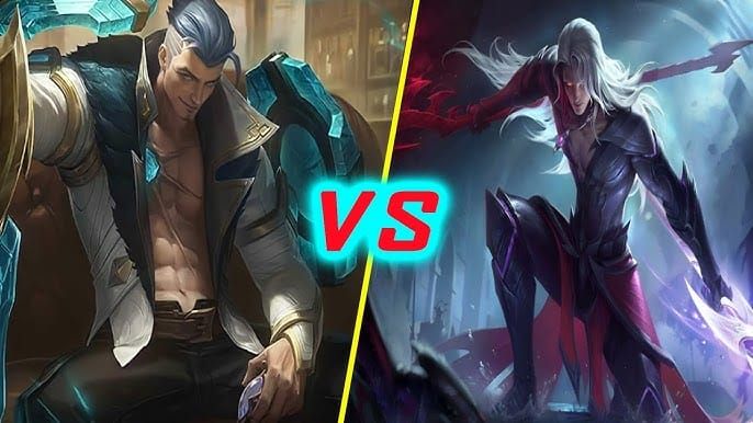 Mobile Legends Fredrinn and Arlott character comparison showing utility jungler meta