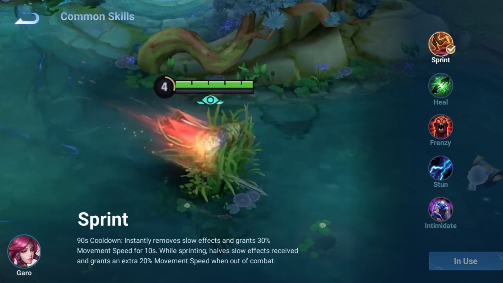 Screenshot of Garo Jujutsu Kaisen skin skills in Honor of Kings