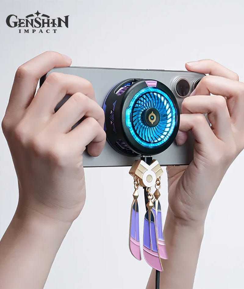 Official Genshin Impact Citlali mobile cooling accessory attached to smartphone