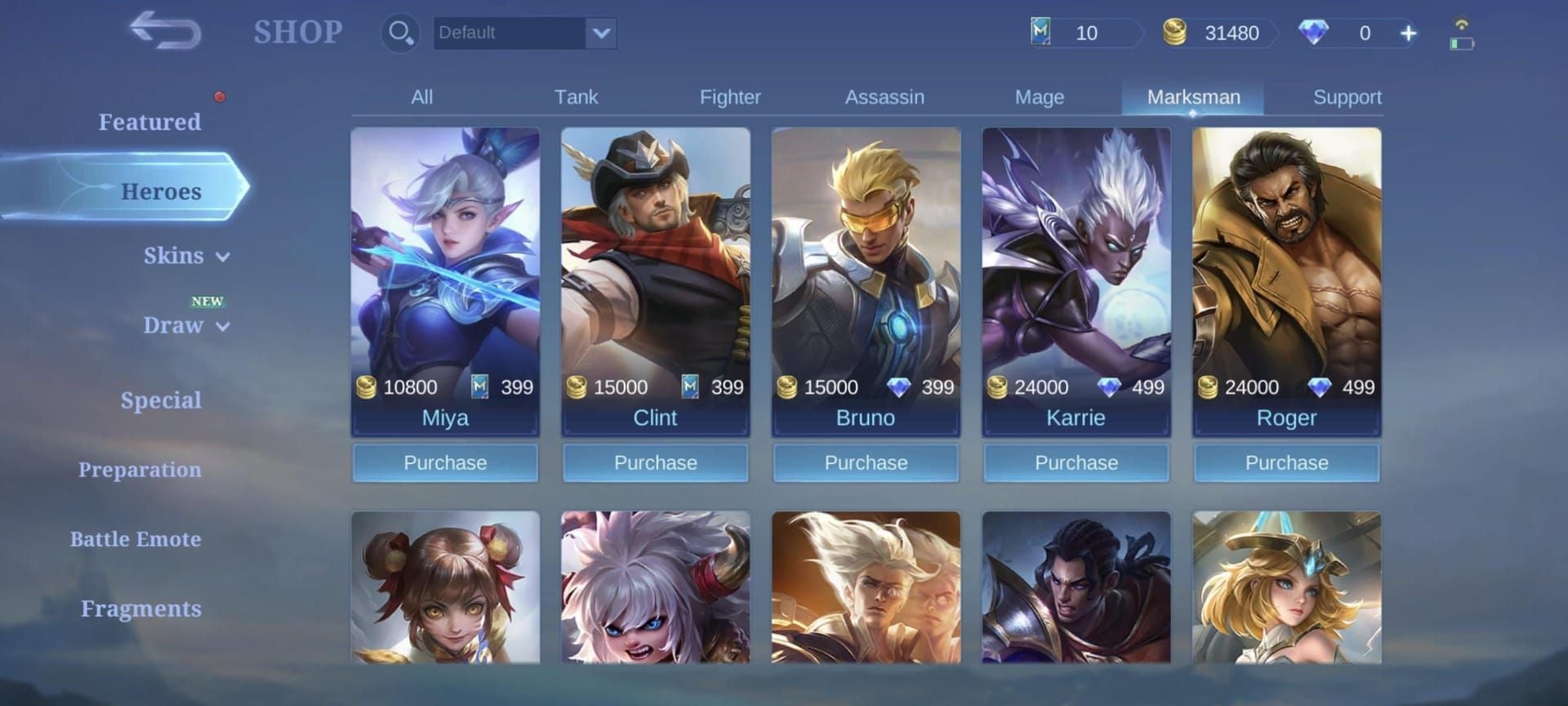 Comparație țintași Goldlane Mobile Legends Bang Bang: Kimmy, Granger, Karrie, Hanabi