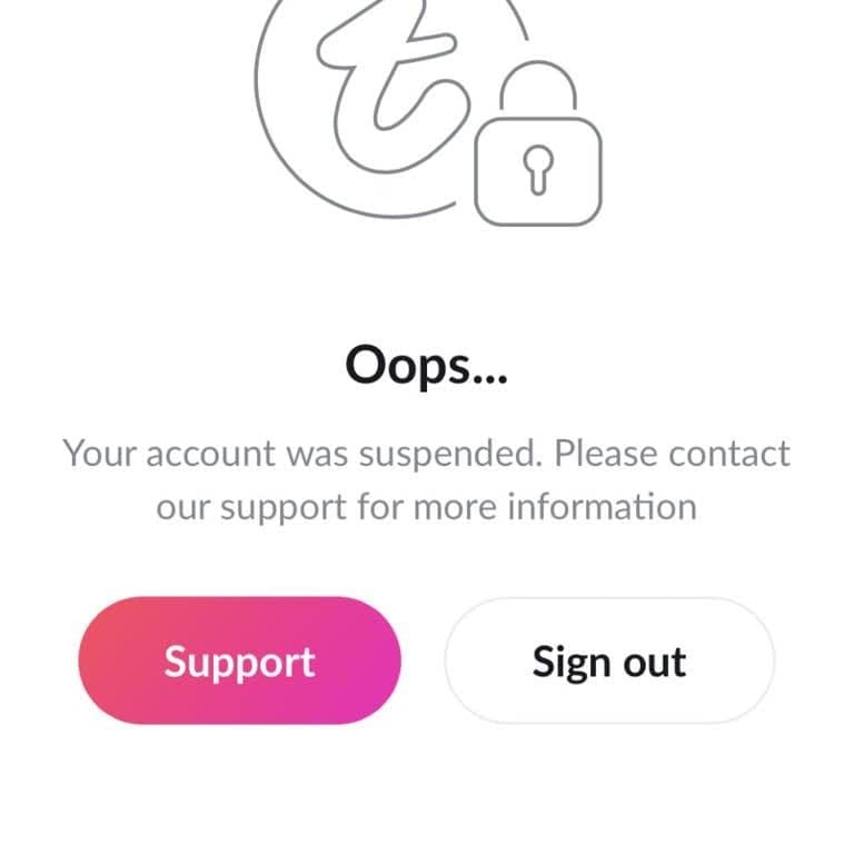 Scherm voor het indienen van een supportticket in de Tango-app