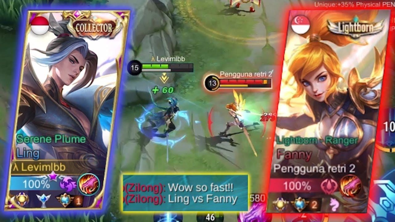 Jalur clear jungler MLBB Fanny dan Ling