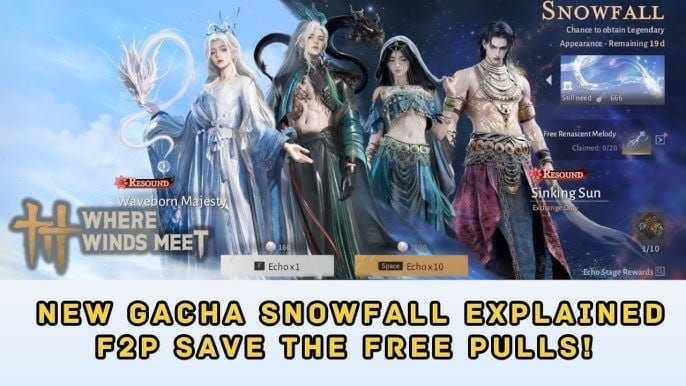 Comparison of Where Winds Meet 10-pull batch with guaranteed Epic versus single pull interface