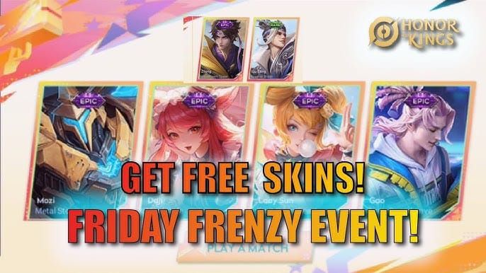 Comparação de skins gratuitas vs. pagas no evento de aniversário de Honor of Kings