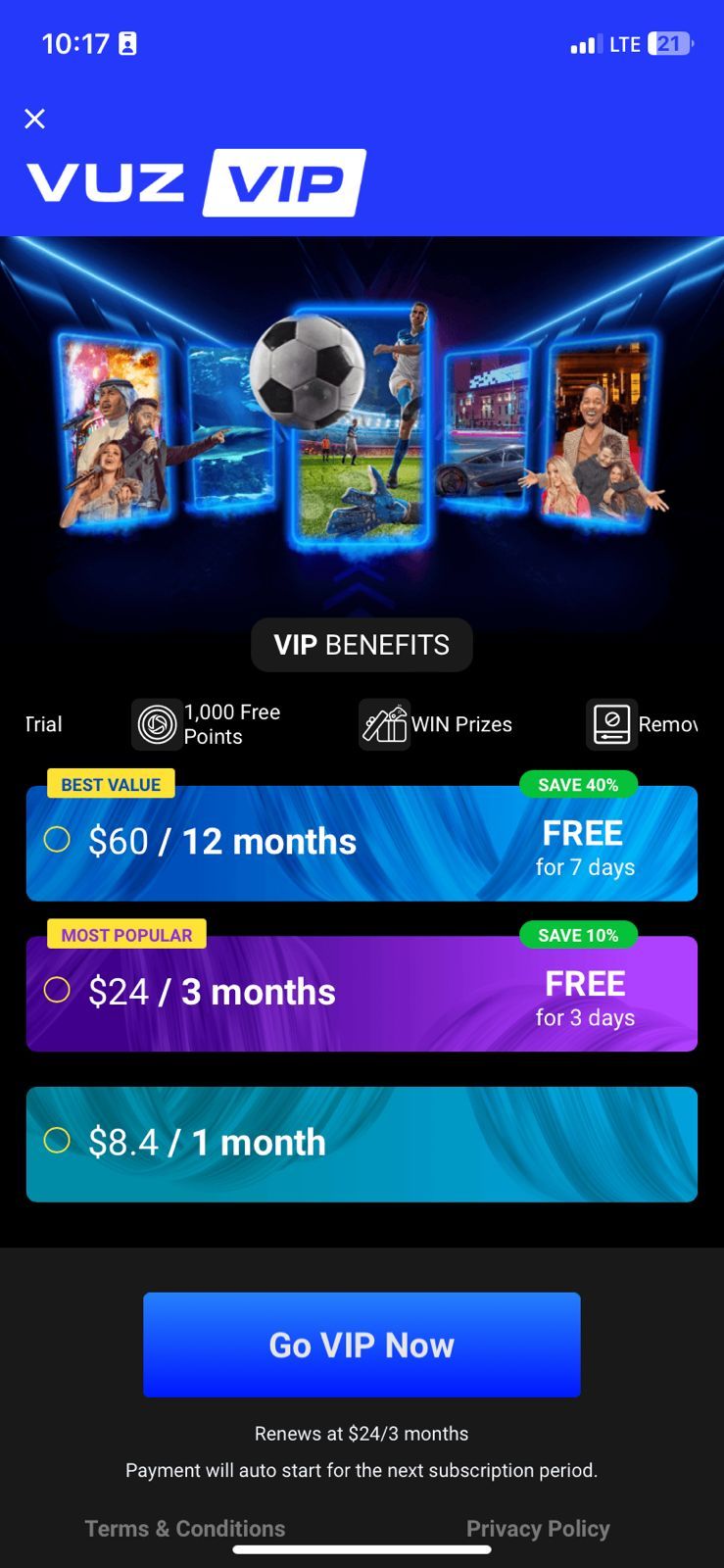 How to recharge 360VUZ VIP Subscription (LB)