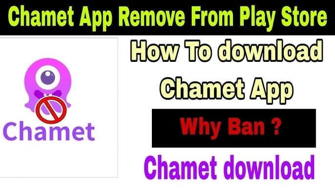 Google Play Store showing Chamet app removal or unavailability