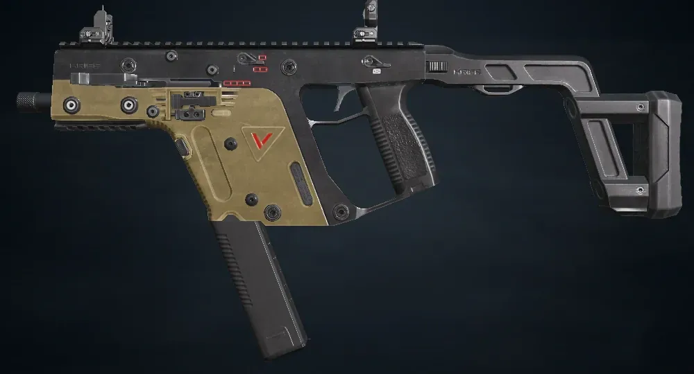 Senjata SMG Blood Strike Vector dengan attachment yang direkomendasikan untuk pertarungan jarak dekat