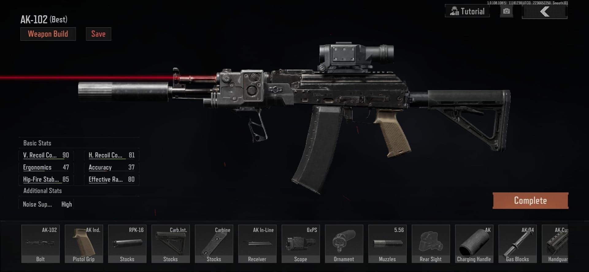 การตั้งค่าปืนไรเฟิลจู่โจม AK-102 สายประหยัดใน Arena Breakout