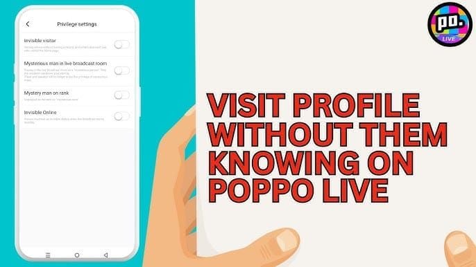Poppo Live 個人資料設定介面顯示用戶資料收集欄位