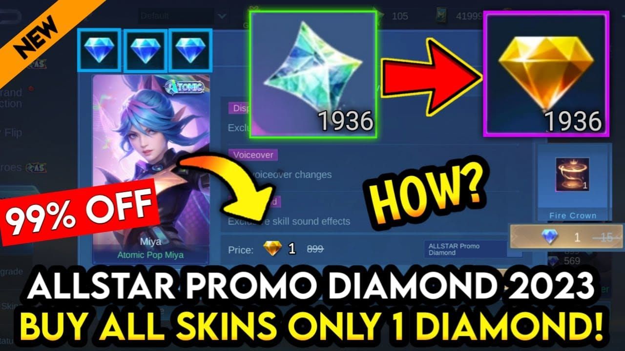 Mobile Legends Bang Bang ALLSTAR event showing promo diamond daily tasks and rewards