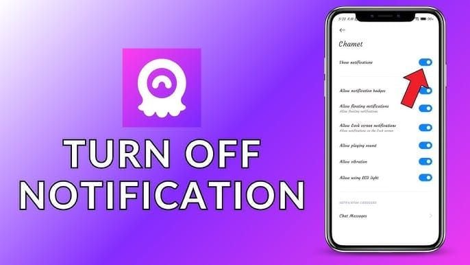 Contoh pemberitahuan pemblokiran Chamet dan tangkapan layar bukti