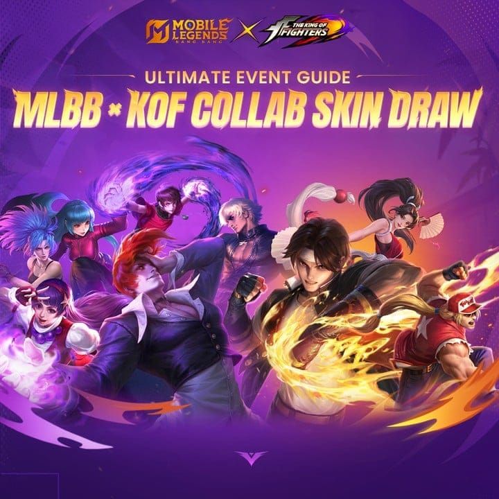 Interface de sorteio do evento de retorno KOF em Mobile Legends Bang Bang com garantia de Bingo