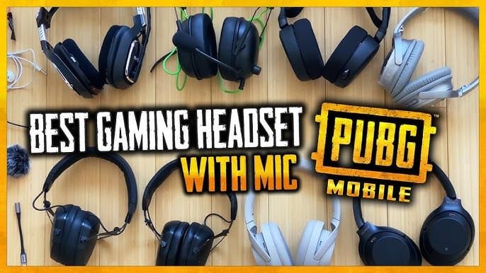 Various gaming headsets and earbuds recommended for PUBG Mobile audio optimization