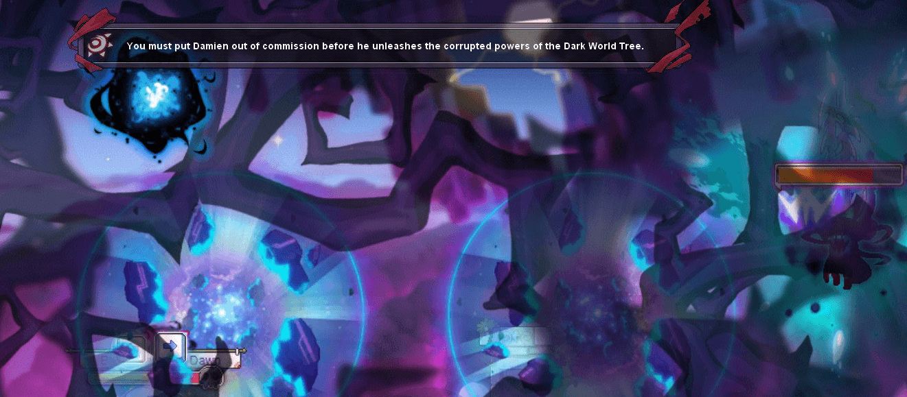Phase 2 Damien arena background with blue orbs