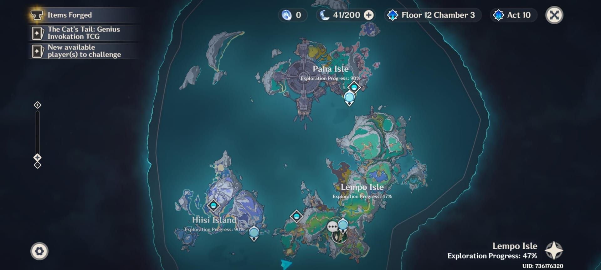 Peta laluan penjelajahan cekap Genshin Impact Nod-Krai dengan waypoint dan laluan farming