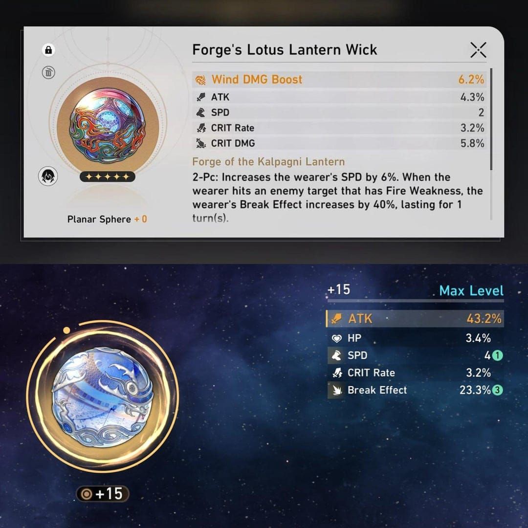 Comparison of Honkai Star Rail Duran, Banana, Salsotto relic sets