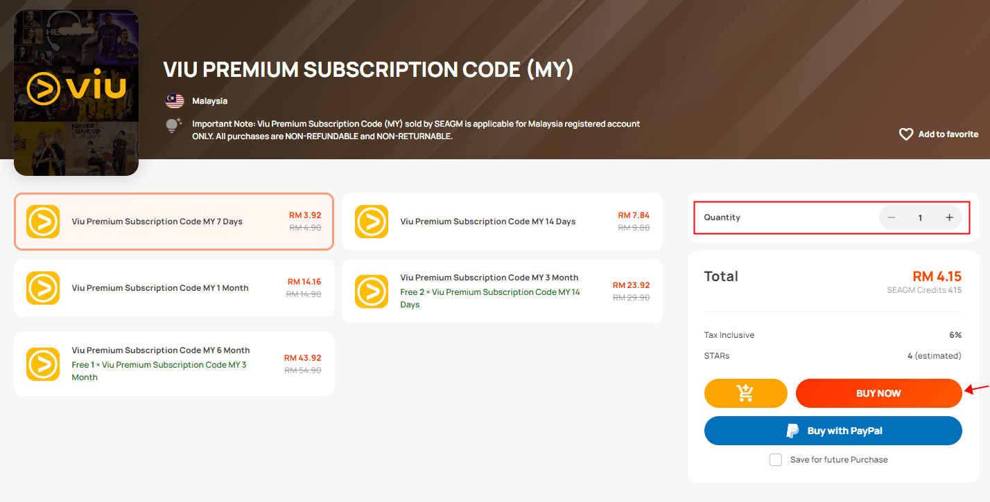 How to recharge Viu Premium Subscription Code (MY)