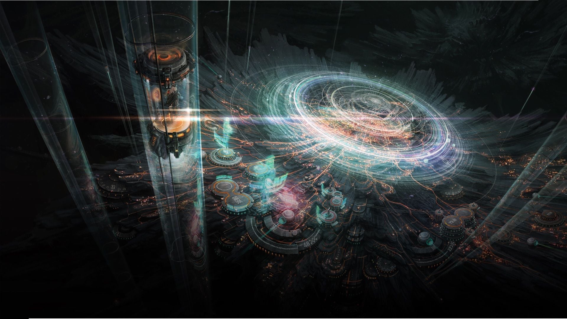 Official NIKKE landscape concept of the Ark facility core
