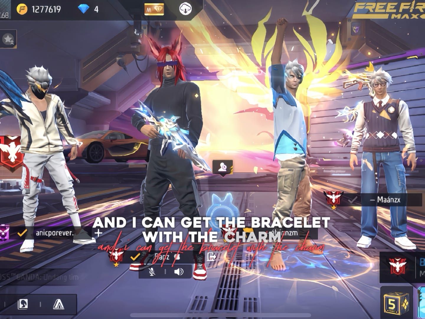 Free Fire 角色預設與選角介面