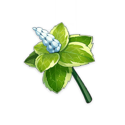 ミント、スイートフラワー、ベリーを含む原神の植物素材のコレクション