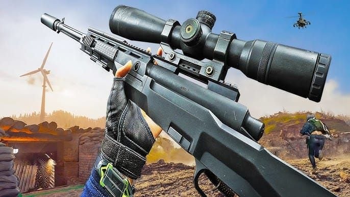 三角洲行動栓動式狙擊步槍,配備消音器和瞄準鏡,適合零號大壩狙擊