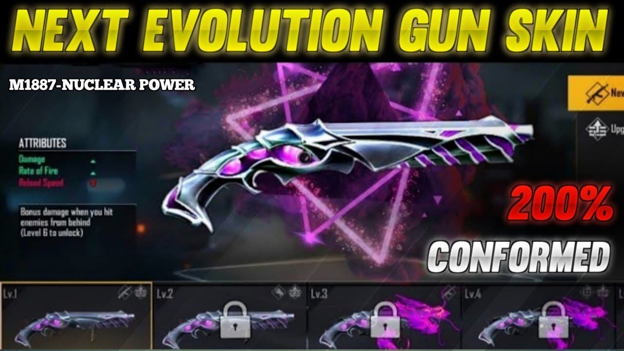 Free Fire Evo gun skin evolution levels guide