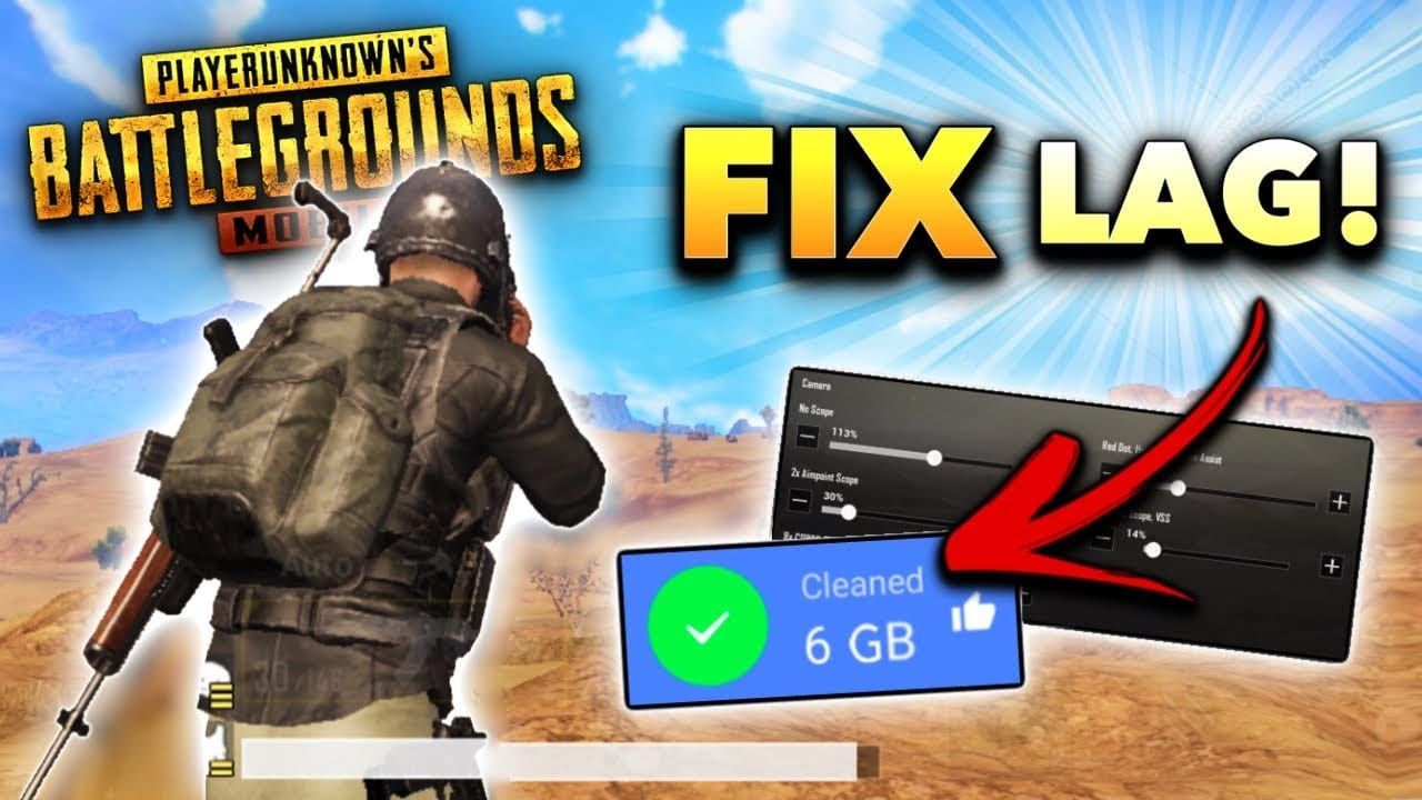 PUBG Mobile gameplay showing network lag and connection stability issues