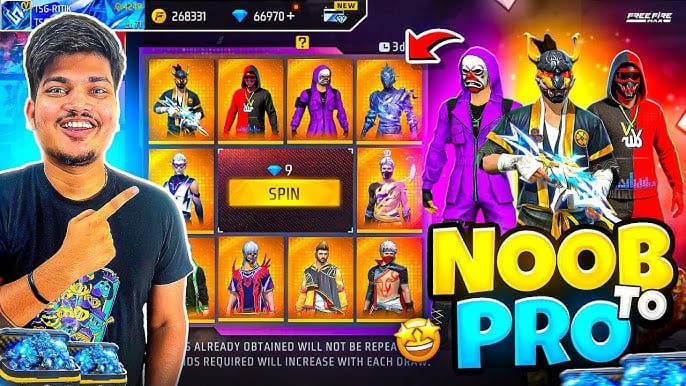 Free Fire Diamonds OB54 anniversary event hub and lobby interface