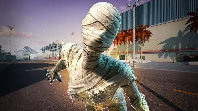 Watak Ghost Blood Strike menggunakan kemahiran halimunan dalam Hunt Rampage