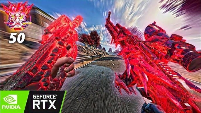 สกินอาวุธ Blood Strike Vermilion Silence RPK สำหรับการสนับสนุนการยิงอย่างต่อเนื่อง