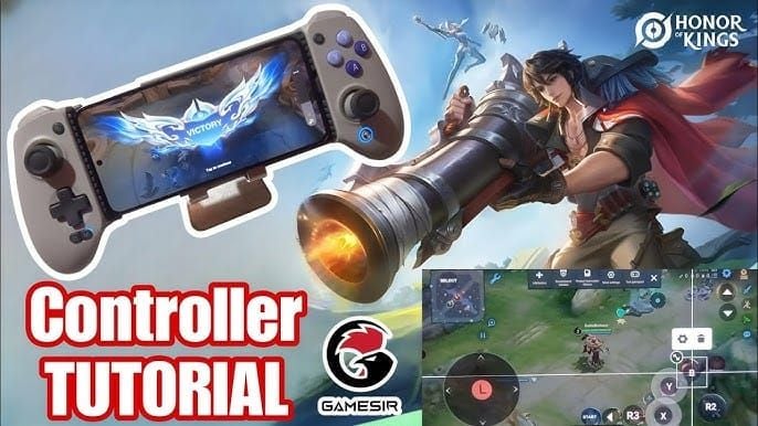 第三方手把映射軟體覆蓋在王者榮耀遊戲畫面上