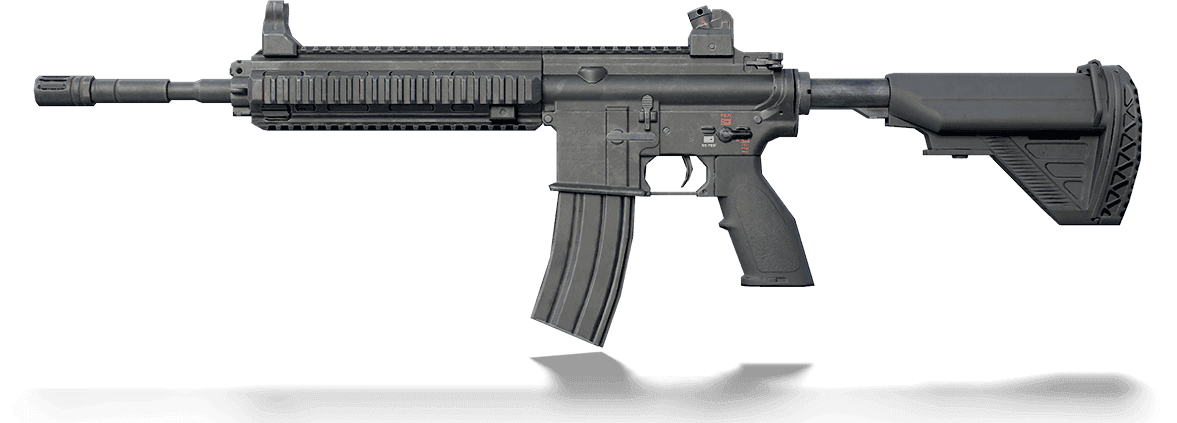 PUBG Mobile M416 assault rifle with tactical attachments equipped