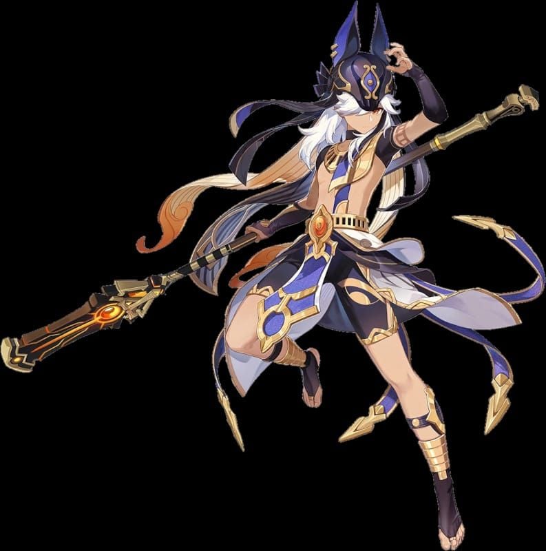 原神多邻国合作官方艺术图,包含派蒙、赛诺和提纳里