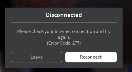 Příklad chyby neplatného kódu dárkové karty Roblox