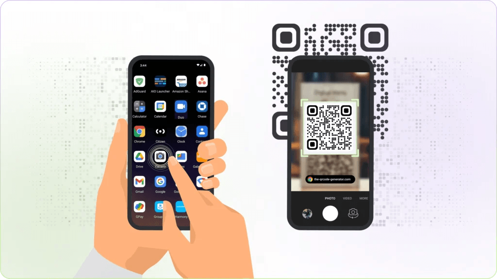 مسح كود QR لبطاقة MyCard بواسطة كاميرا التطبيق