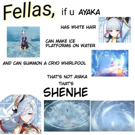 Ayaka creating ice platforms on water surface in Genshin Impact