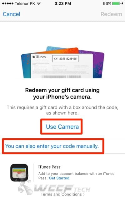 iPhone App Store Screenshot, der den Einlösevorgang für iTunes Geschenkkarten (TW) zeigt