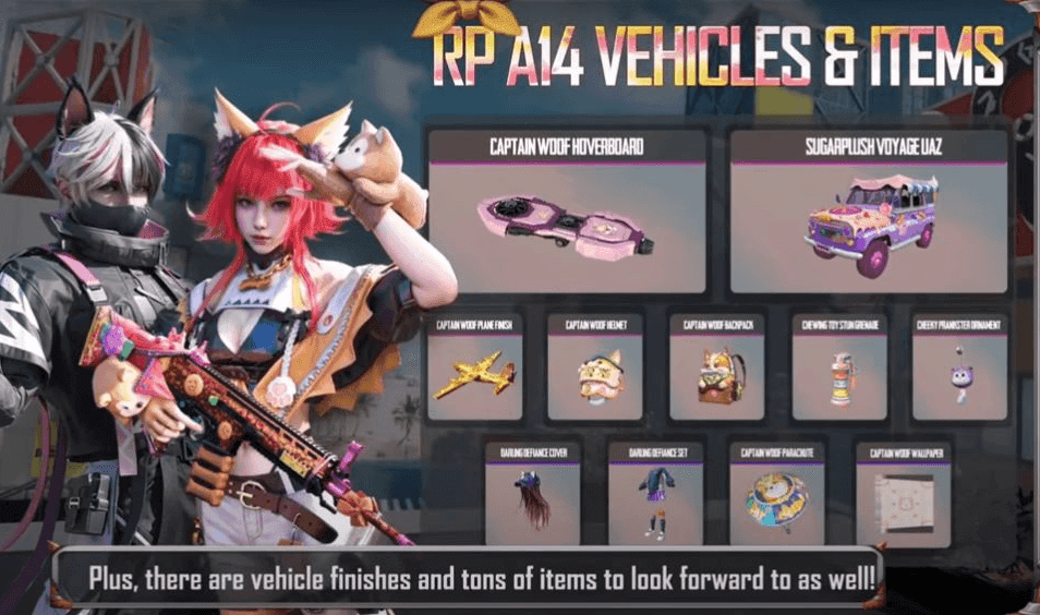 PUBG Mobile V4.1 Frosty Funland Royale Pass full rewards list