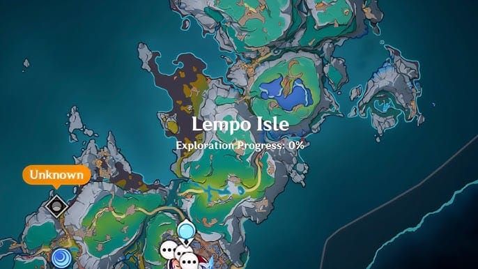 Genshin Impact Luna III Nod-Krai region map showing Lempo Isle, Paha Isle, and Hiisi Island