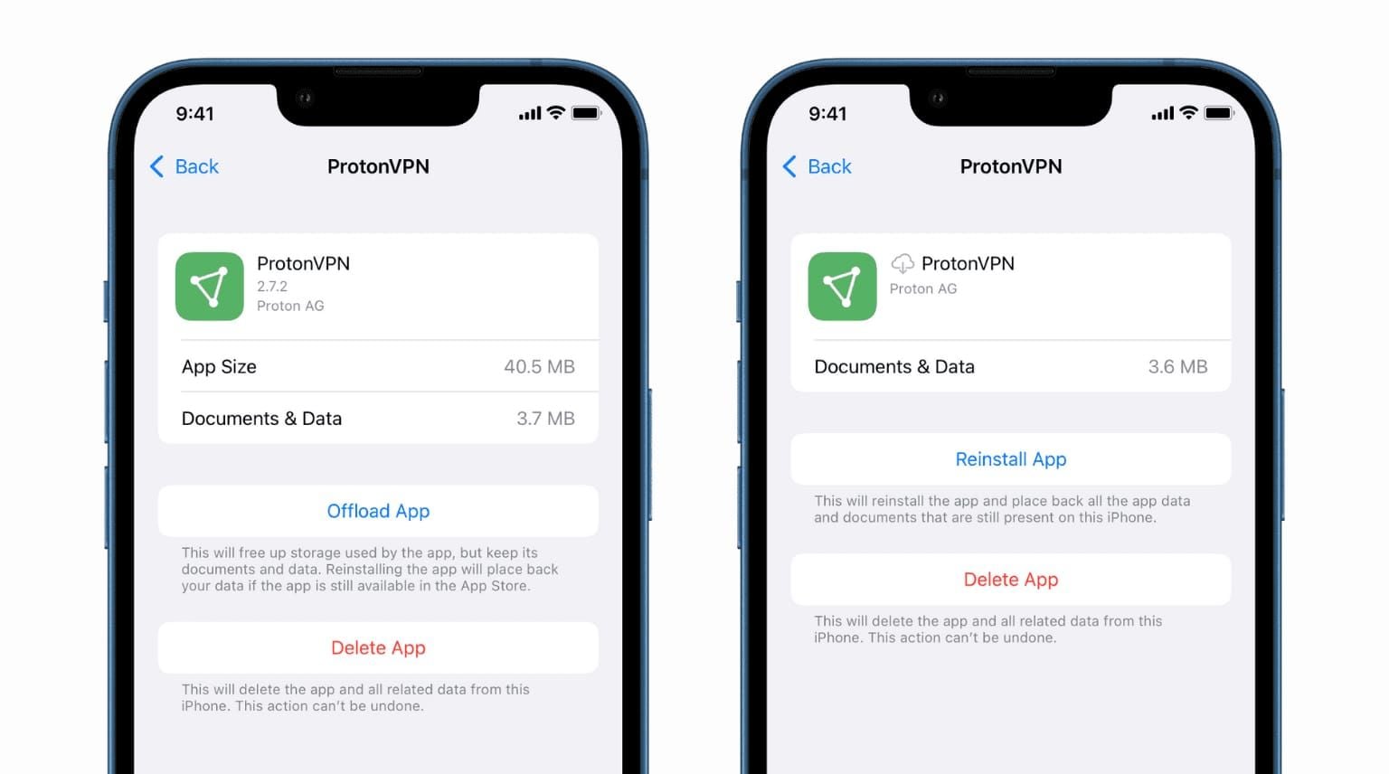 Configuración de almacenamiento del iPhone para la aplicación WeSing con el botón "Desinstalar aplicación" resaltado