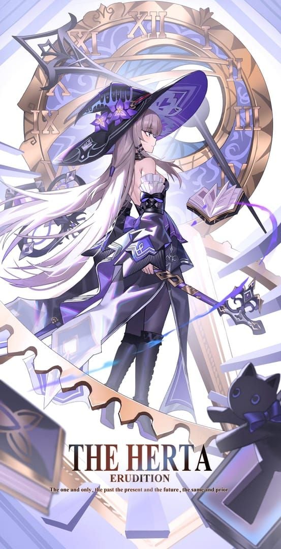 The Herta melakukan Skill yang Ditingkatkan dengan angka kerusakan besar dalam pengaturan tim Erudition